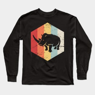 Retro 70s Rhino Long Sleeve T-Shirt